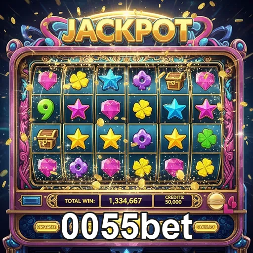 Imagem de jogos de caça-níqueis acessíveis na 0055bet Brasil